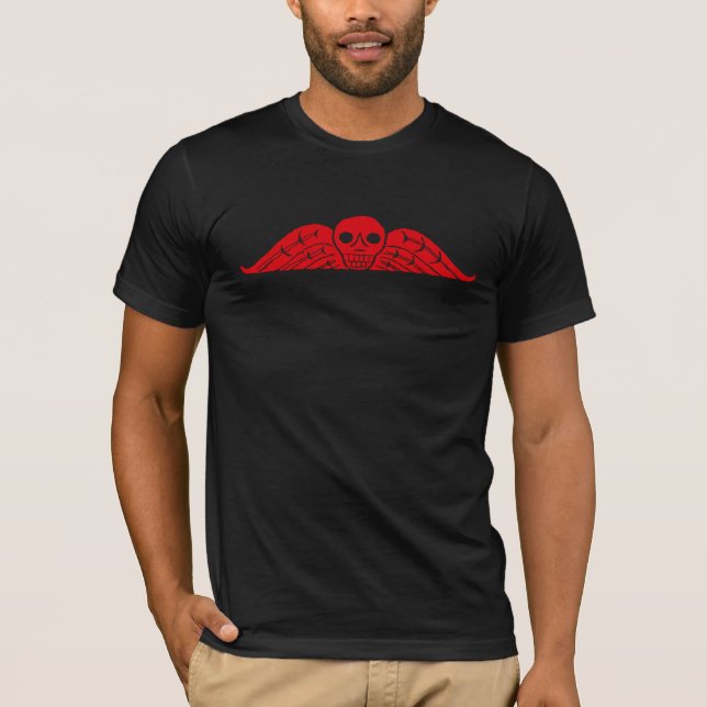 Colonial Boston Gravestone Skull Angel T-Shirt (Front)