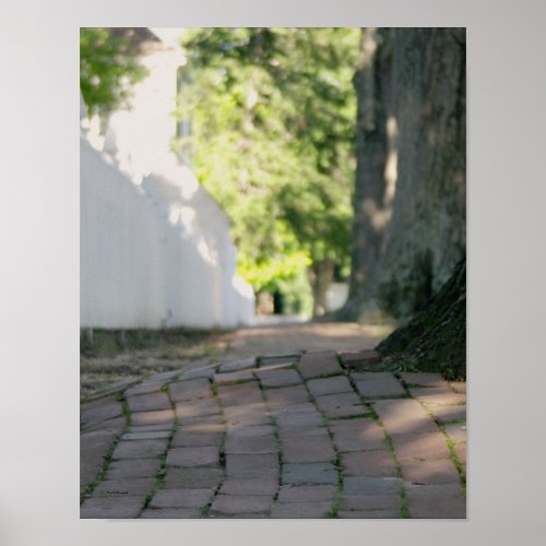 Colonial Brick Sidewalk Poster