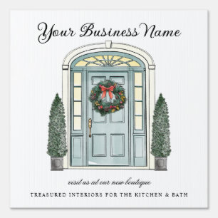 Colonial Door Christmas Sign