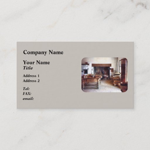 Customizable Colonial Kitchen Business Card