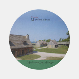Colonial Michilimackinac round rug