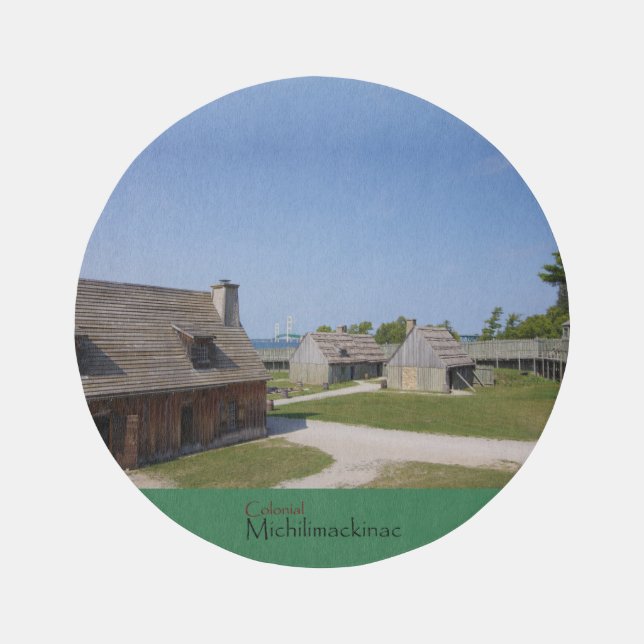 Colonial Michilimackinac round rug (Front)