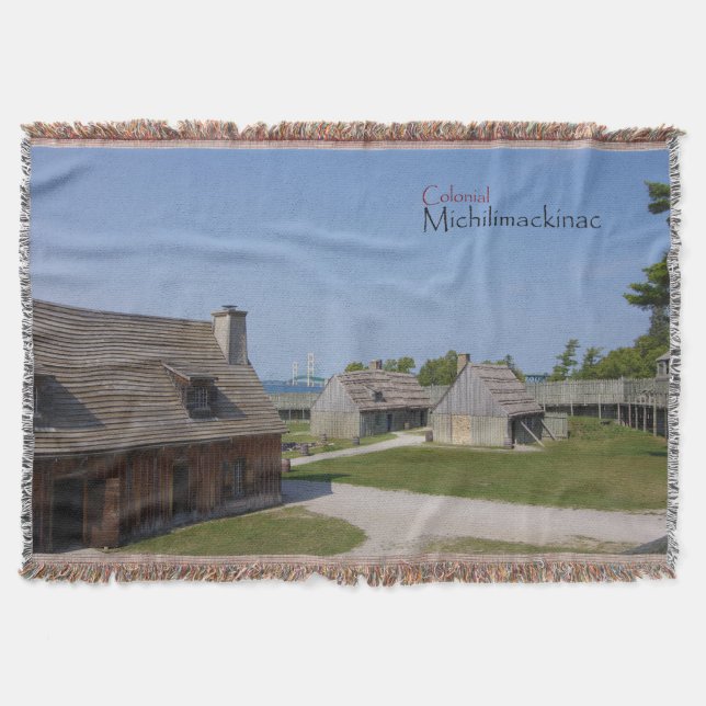Colonial Michilimackinac throw blanket (Front)