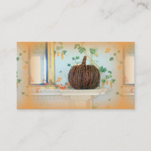Colonial pumpkin basket business card