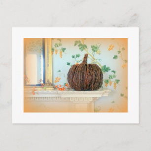 colonial pumpkin postcard