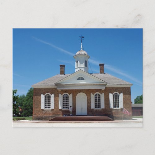 Colonial Williamsburg Courthouse Postcard