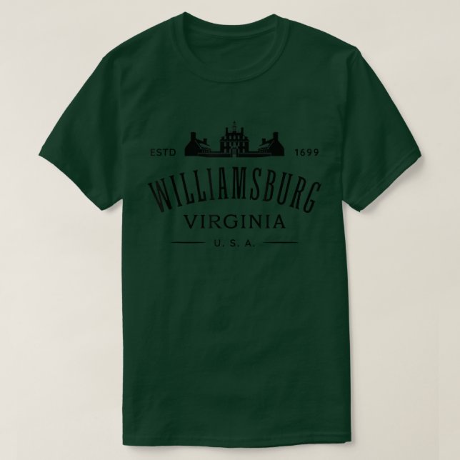 Colonial Williamsburg VA Design Williamsburg Virgi T-Shirt (Design Front)