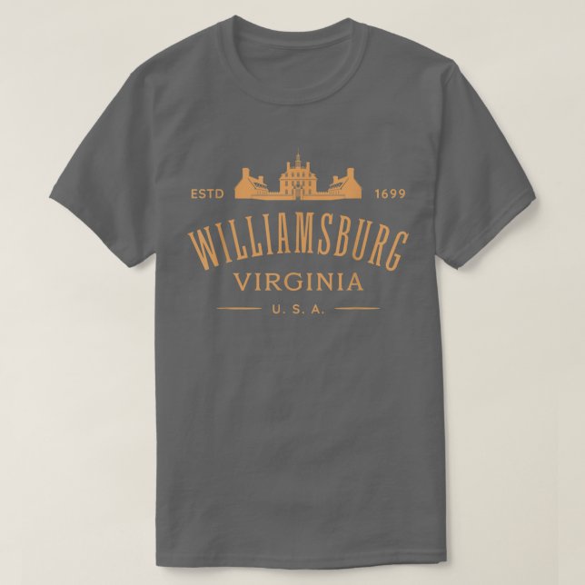Colonial Williamsburg VA Design Williamsburg Virgi T-Shirt (Design Front)