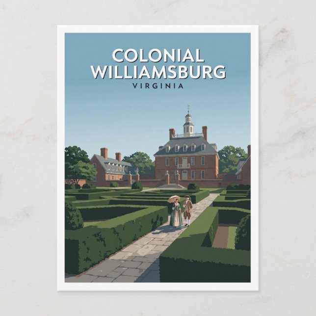 Colonial Williamsburg Virginia Postcard (Front)