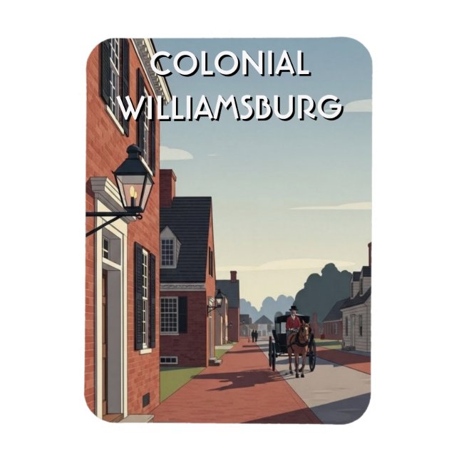 Colonial Williamsburg Virginia Souvenir Magnet (Vertical)