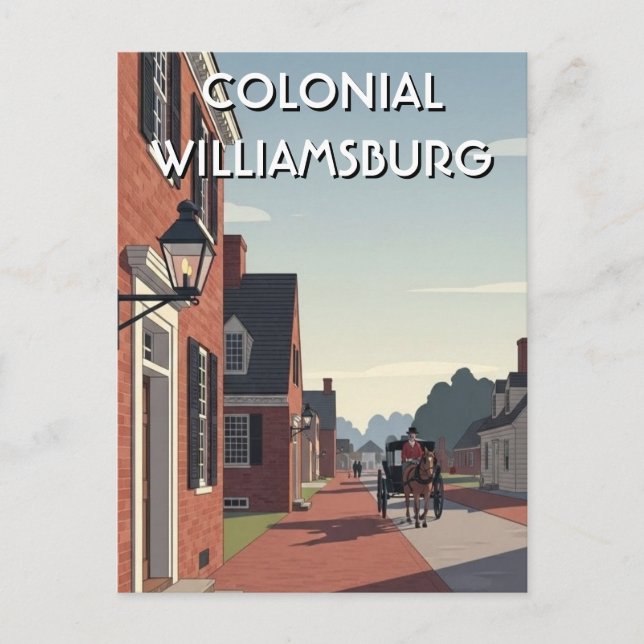 Colonial Williamsburg Virginia Souvenir Postcard (Front)