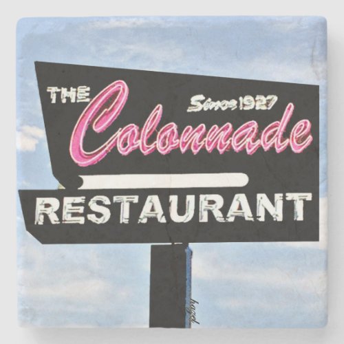 Colonnade Atlanta Coasters Restaurant Stone Coaster