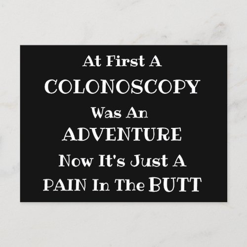 Colonoscopy Adventure Postcard