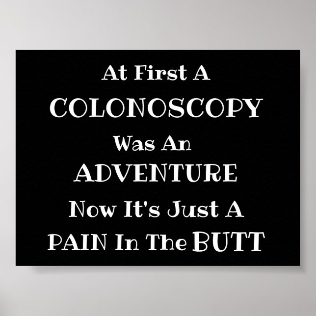 Colonoscopy Adventure Poster (Front)