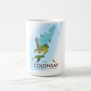 Colonsay Inner Hebrides of Scotland travel poster Color Morph Mug