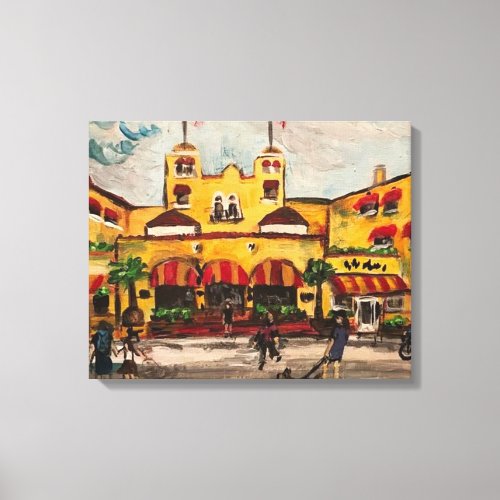 Colony Hotel at Delray Beach by Willowcatdesigns Canvas Print