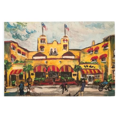 Colony Hotel painting by Therese Kramer  Metal Print
