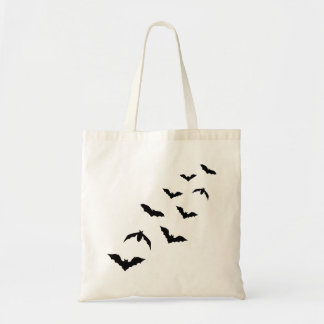 Colony Of Flying Black Bat Silhouettes Halloween Tote Bag