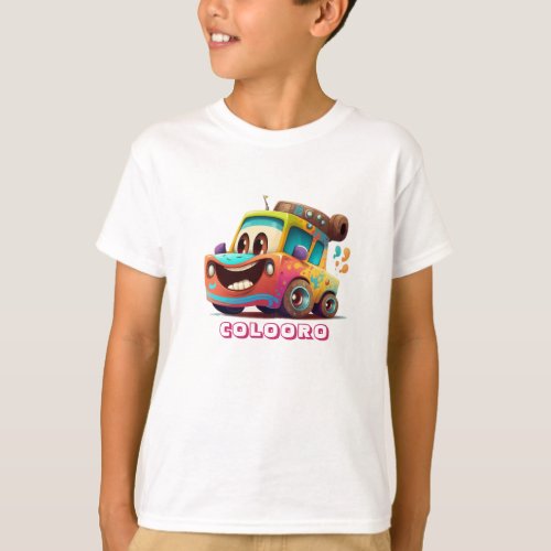 Colooro Cute Car Series _ Kids Customizable T_Shirt
