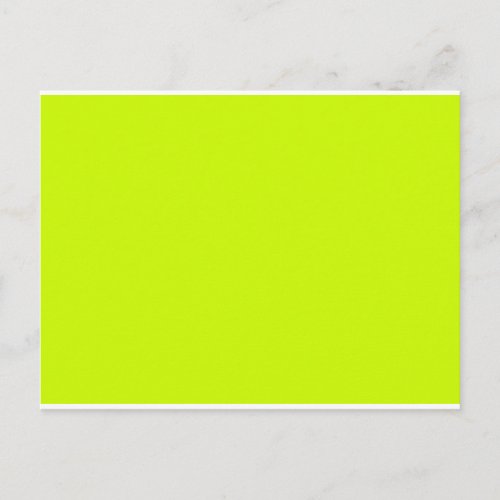 Color 2  Neon Yellow Green Visual Tools Color Only Postcard