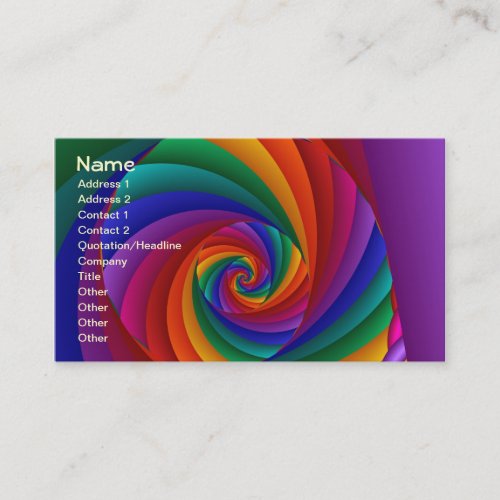 Color 6 Cool Modern Abstract Art Business Card