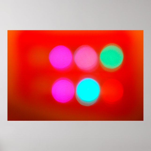 Color Abstract Blurred red background bokeh lighti Poster (Front)