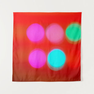 Color Abstract Blurred red background bokeh lighti Tapestry