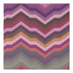 Color Abstract Retro Striped Background, Fashion Z Faux Canvas Print