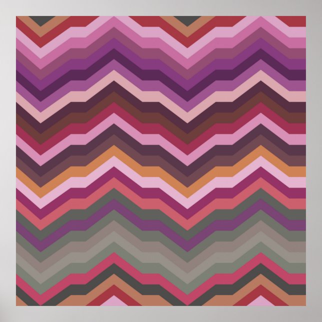 Color Abstract Retro Striped Background, Fashion Z Poster (Front)