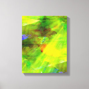 color abstract seamless background green, yellow canvas print