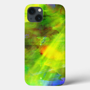 color abstract seamless background green, yellow iPhone 13 case