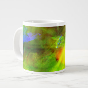 color abstract seamless background green, yellow large coffee mug