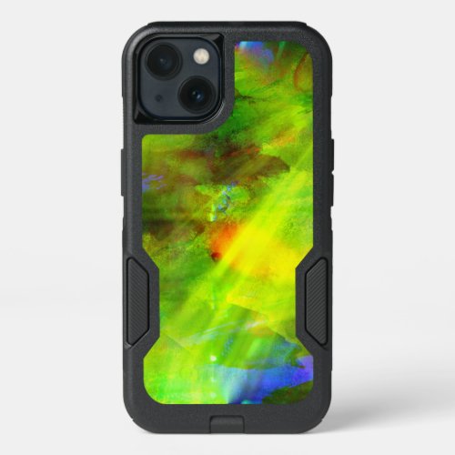 color abstract seamless background green yellow iPhone 13 case