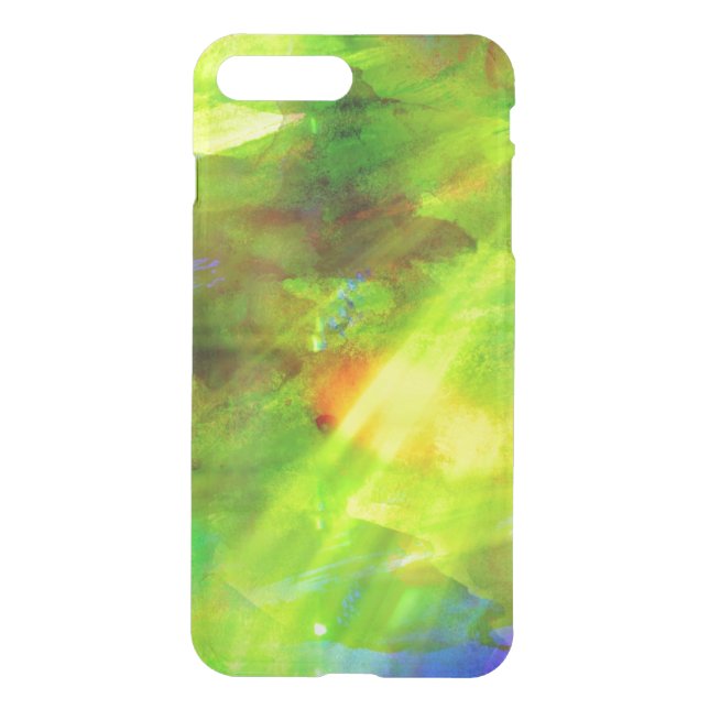color abstract seamless background green, yellow uncommon iPhone case (Back)