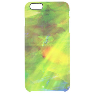 color abstract seamless background green, yellow clear iPhone 6 plus case