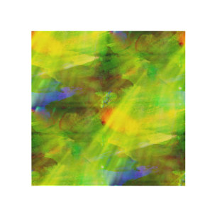 color abstract seamless background green, yellow wood wall art