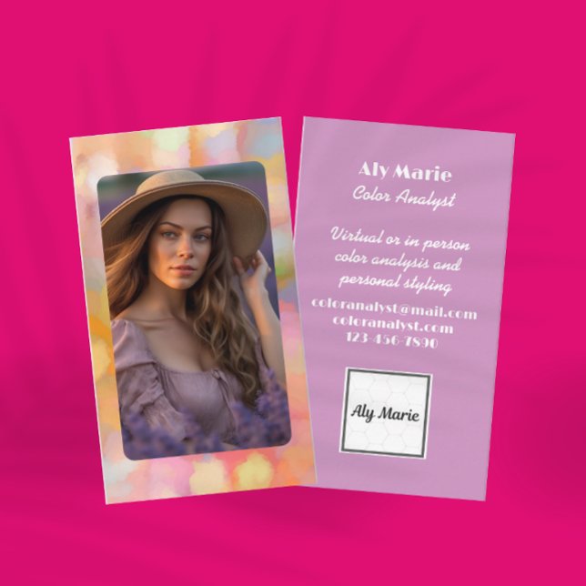 Color Analyst Personal Stylist Modern Business Card (Creator Uploaded)