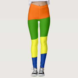 Color and geometry abstract pattern leggings