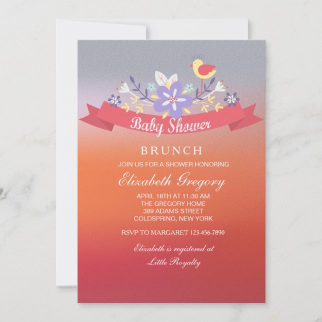 Color Appeal Baby Shower Invitation (Front)