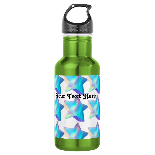 Color Apple Text Star Image Drinkware Water Bottle (Front)