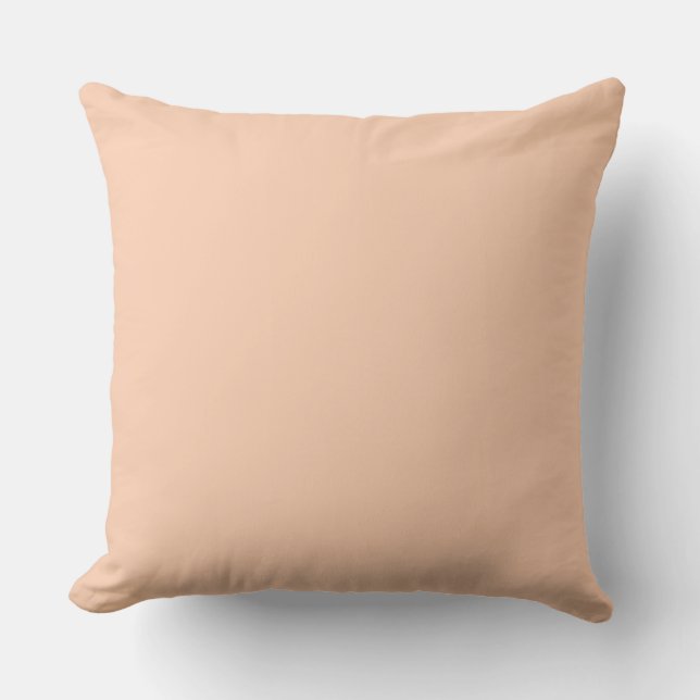 color apricot throw pillow (Front)