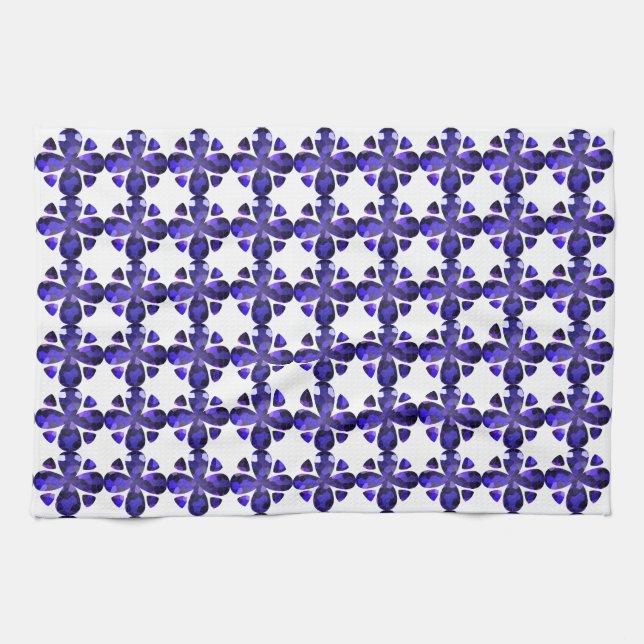 Color Art, Blue Kitchen Towel (Horizontal)