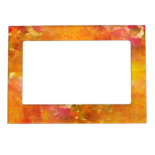 color art seamless background yellow orange magnetic photo frame