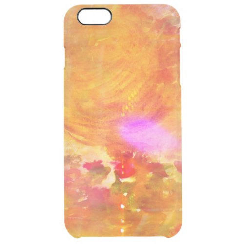 color art seamless background yellow orange clear iPhone 6 plus case