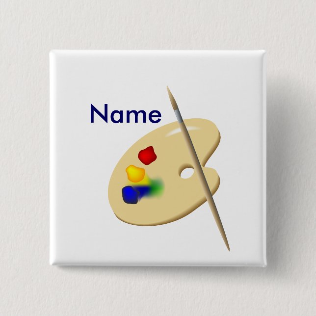 Color Artist Palette Pin Back Button (Front)