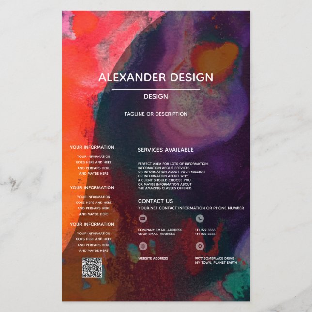 Color Awakening | Abstract Expression Design Flyer (Front)