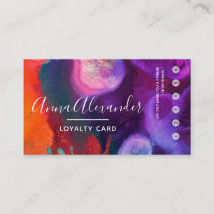 Color Awakening Abstract Expression Design Loyalty Card
