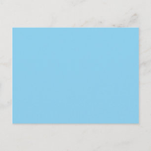 color baby blue postcard