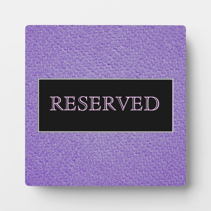 COLOR BACKGROUND RESERVED TABLE TEMPLATE PHOTO PLAQUE