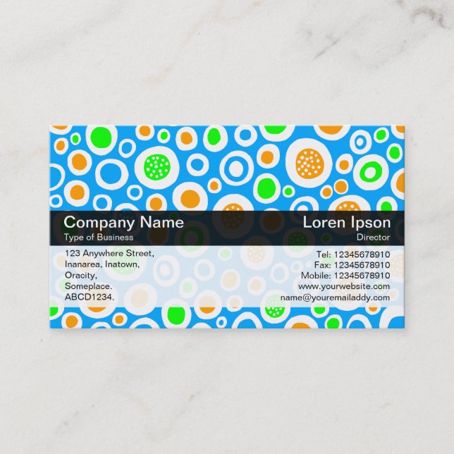 Color Band - Black - Abstract 030413 Business Card (Front)